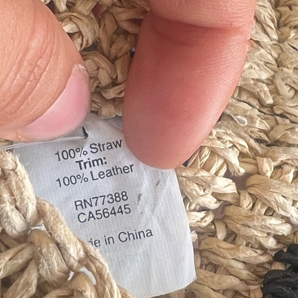 J.Crew Striped Tan and Black Women's Straw Bag - Picture 8 of 8